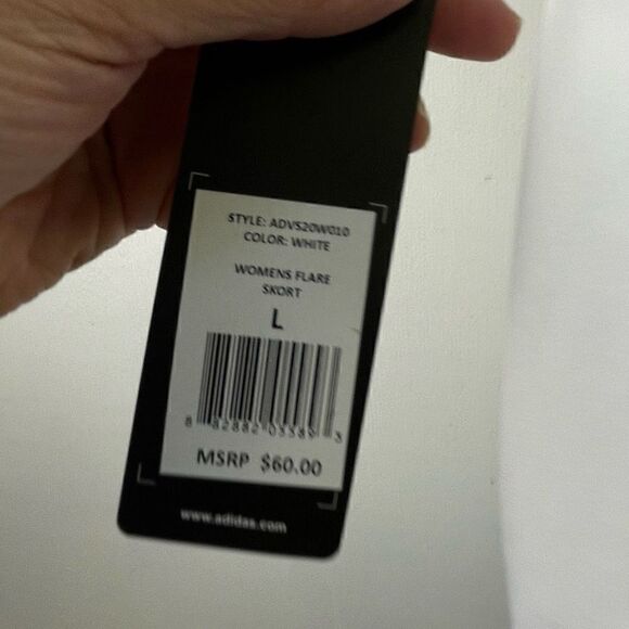 Adidas NWT White Flare Skort Size L - Picture 8 of 10